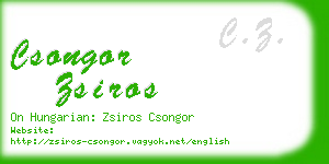 csongor zsiros business card